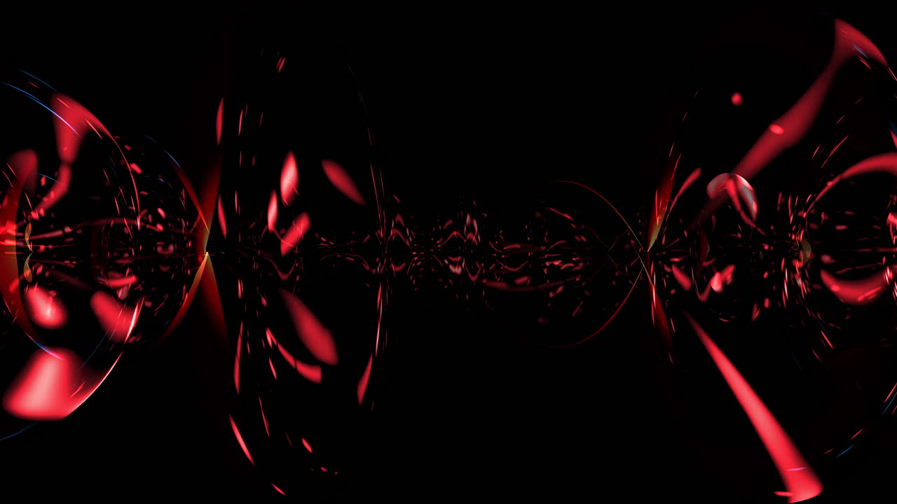 Dynamic red light waves move through a dark abstract tunnel, creating a futuristic sci fi background ideal for technology promos, music visuals, stage screens and modern digital presentations