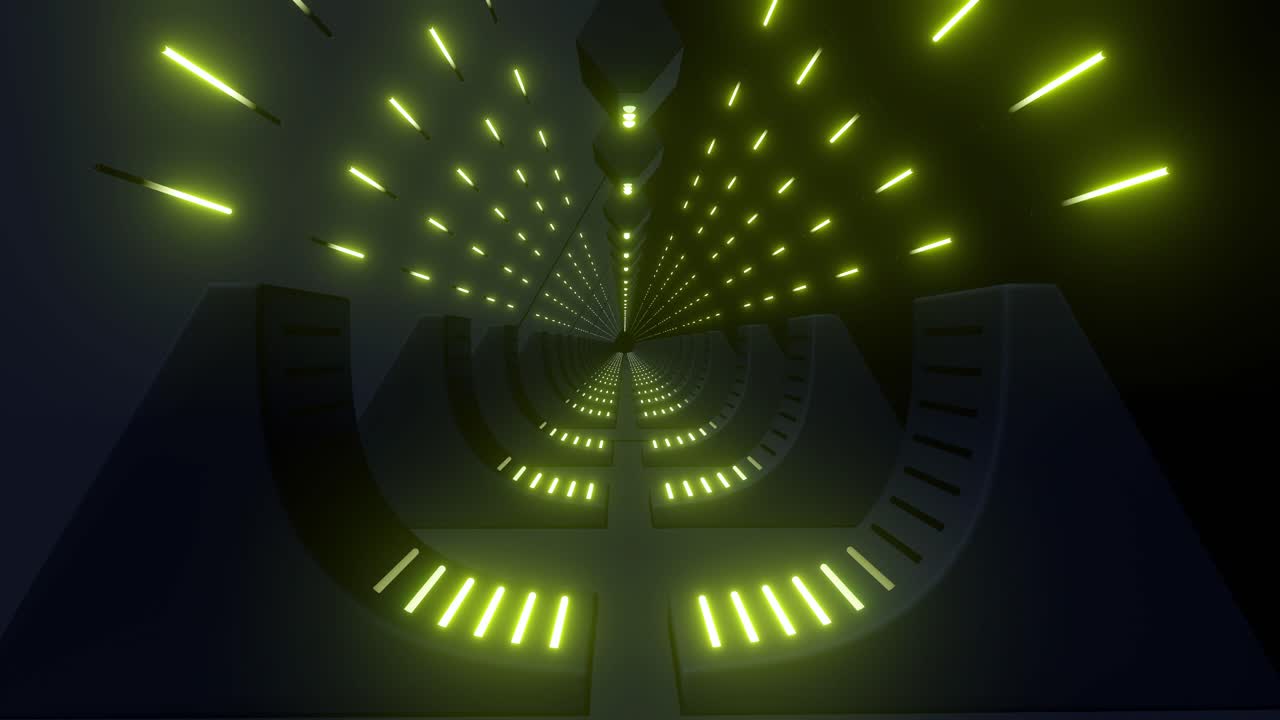 túnel de neón brillante