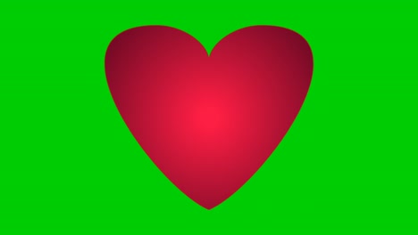 heartbeat animation motion graphics valentine day or heart day concept on green screen