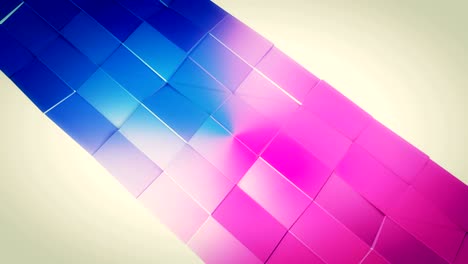 4k limpio bajo poli fondo animado en bucle. animación 3d sin costuras en estilo geométrico moderno con colores de gradiente modernos. fondo creativo simple. colores de gradientes rojos azules, plano 2