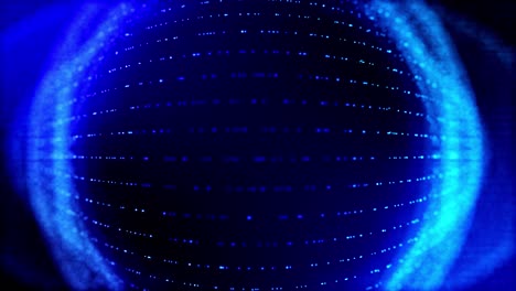 4k fondo azul de ciencia ficción sin costuras con estructuras radiales, las partículas oscilan y se mueven suavemente, como elemento de gráficos de información en el panel de ciencia ficción hud. 3