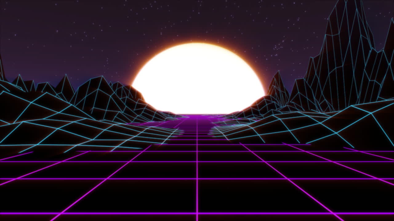 Retro Style Opener 80s VHS Effect Neon 4K