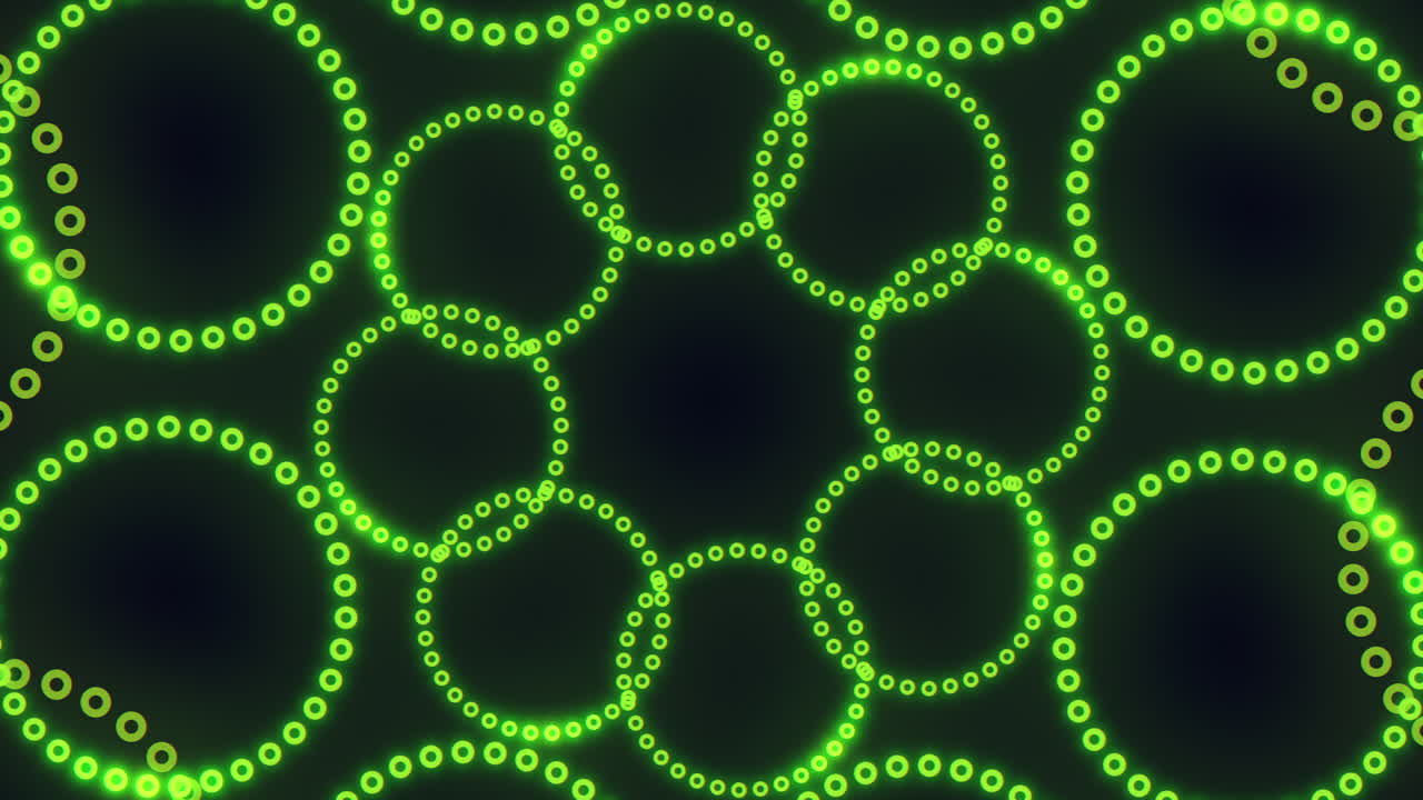 Green dot circle on black background