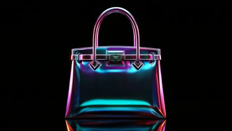 colorful holographic purse