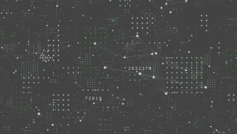 animation of network of connections with white spots on grey background