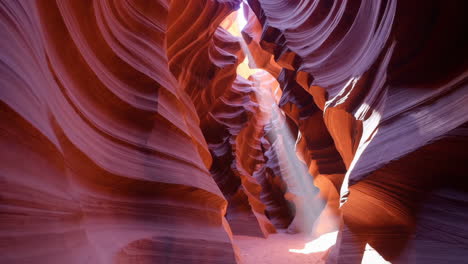 mesmerizing light beams inside antelope canyon