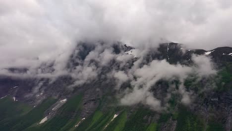 aerial footage beautiful nature norway.