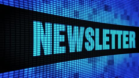 newsletter on led display