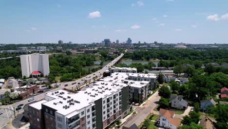 Columbia-SC,-Columbia-South-Carolina,-New-Development-along-Congaree-River,-Columbia-Skyline