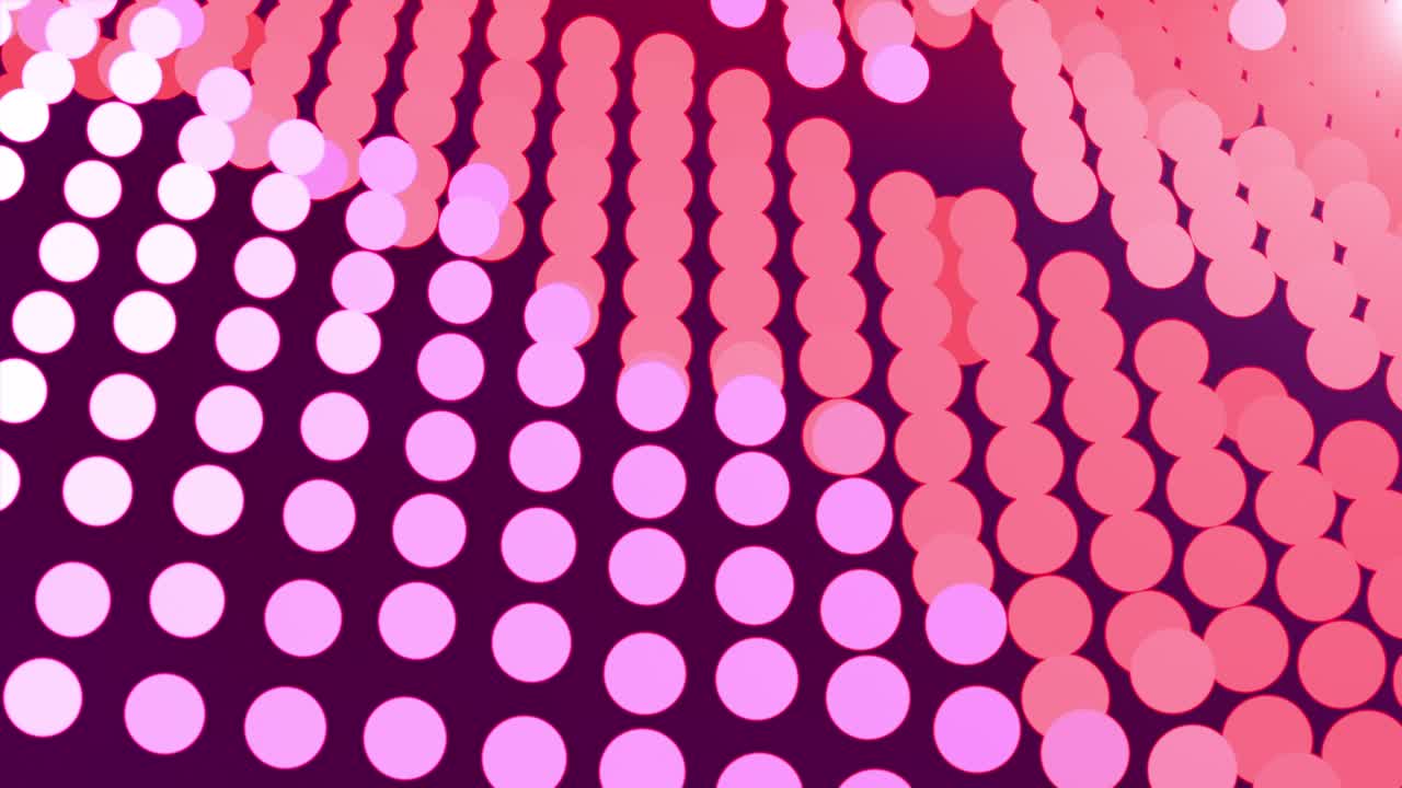 Animated multicolored background of round particles