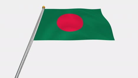 loop video of bangladesh flag  fluttering in the wind, slow motion video of 4k , with alpha channel