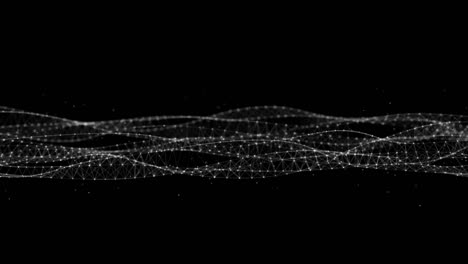 molecular dna structure. sound wave of particles. network connections structure. big data visualization. 3d rendering.