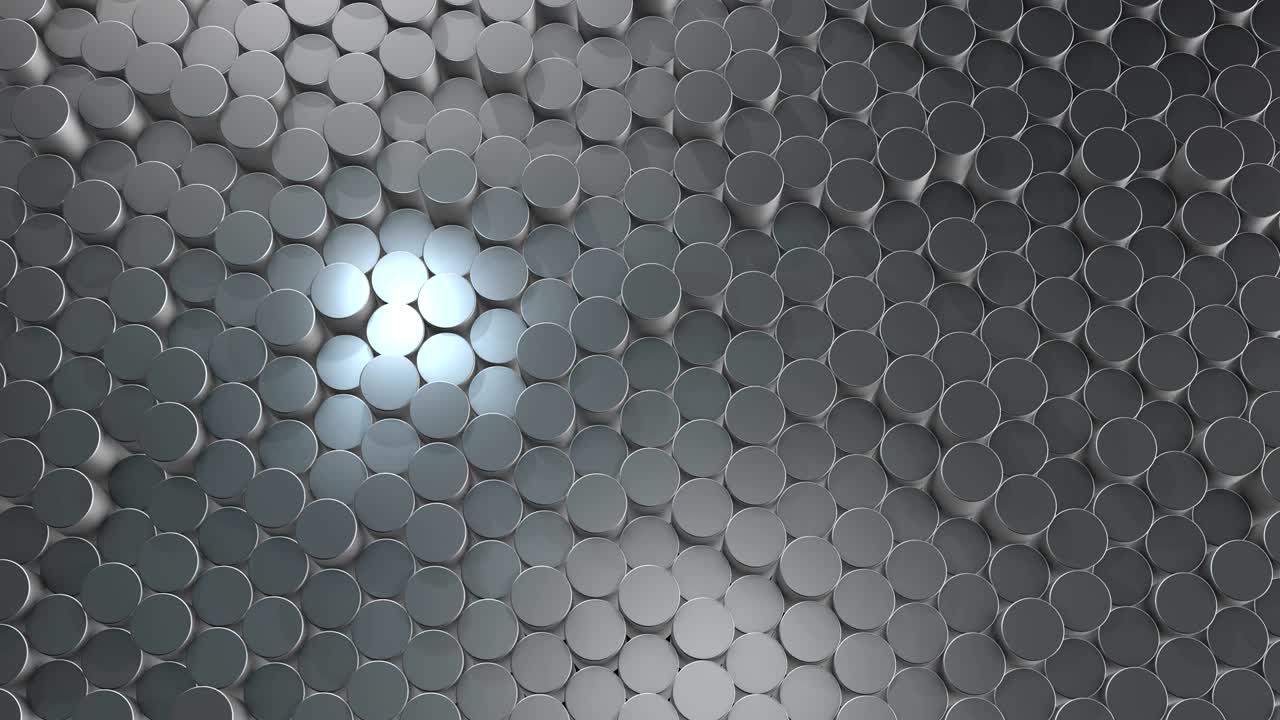 superficies de aluminio geométricas cilíndricas abstractas en el espacio virtual