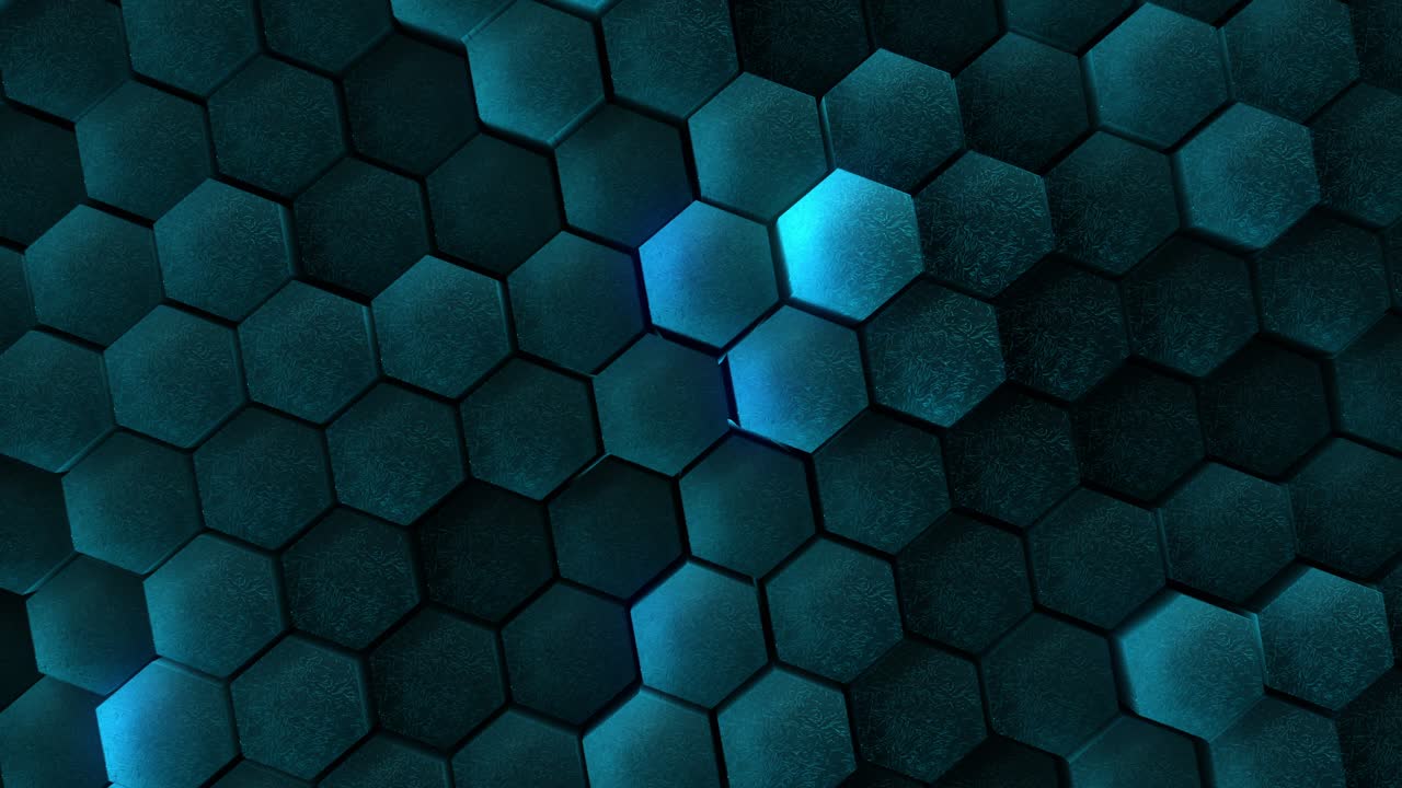 animación hexagonal abstracta patrón multicolor concepto suave de 4k
