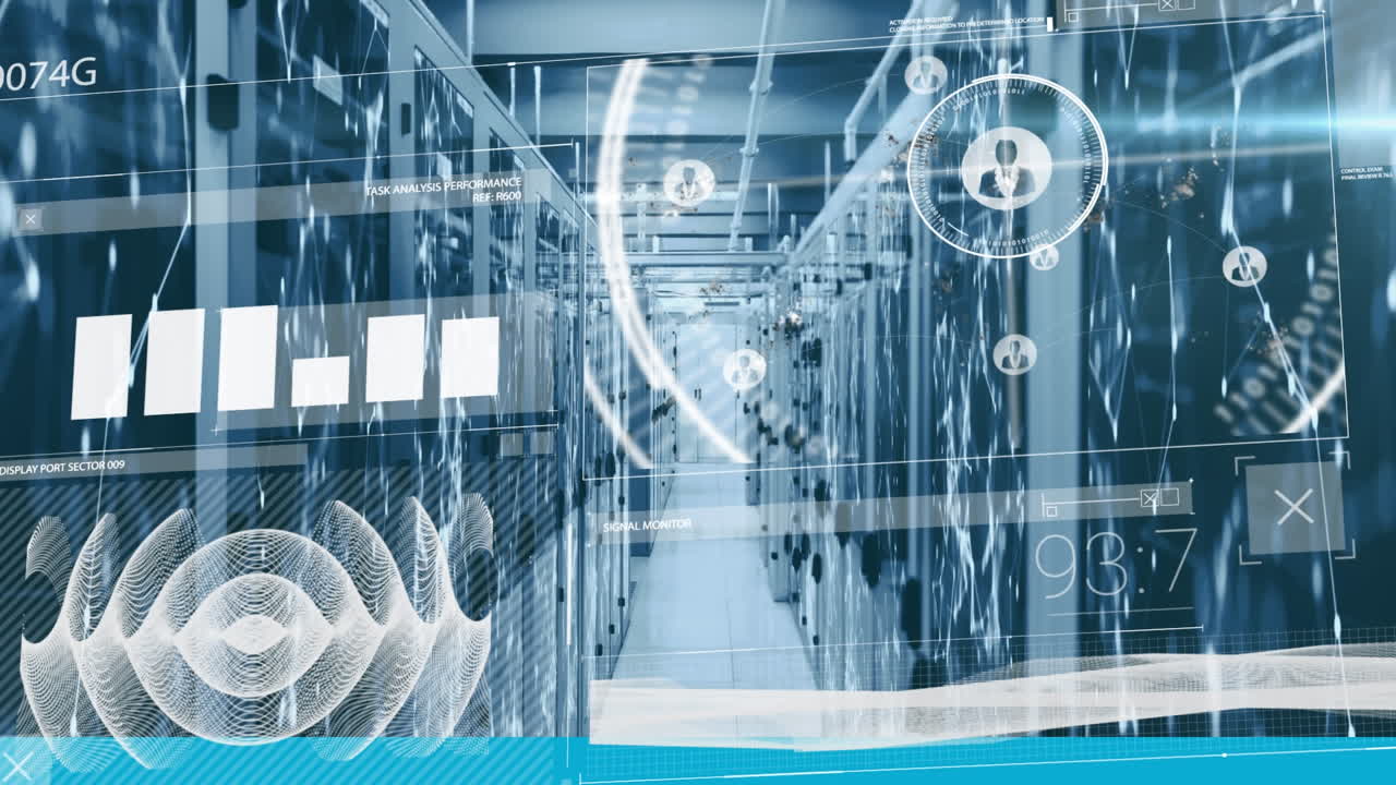 스크린으로 만든 방에 대한 사회적 아이콘과 함께 여러 모양과 그래프의 애니메이션