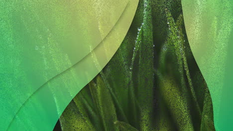 animation of green and yellow shapes creating textured layered effect