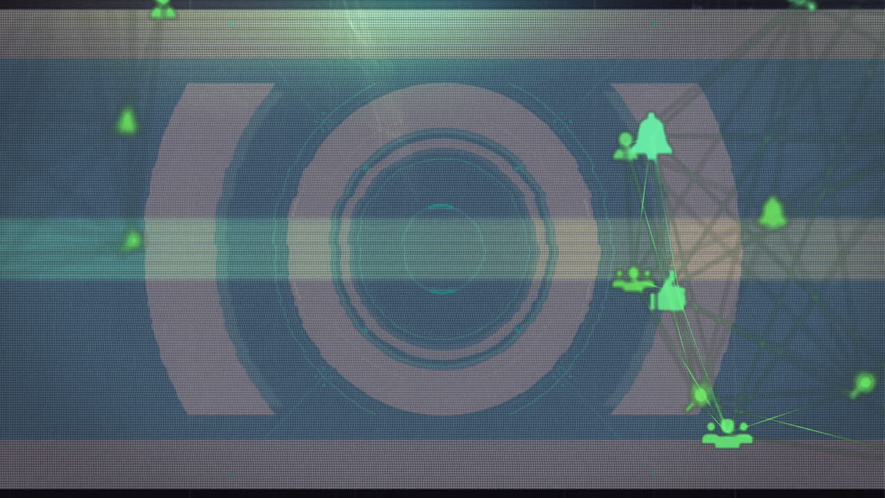 범위 스캐닝과 연결 네트워크의 애니메이션