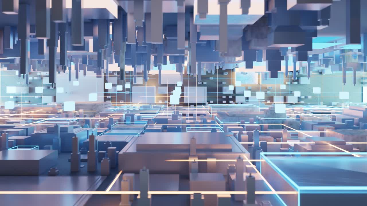 전자 회로 보드 클로즈업, 컴퓨터, 네온 조명이 있는 마더 보드, 3d 렌더링 일러스트레이션