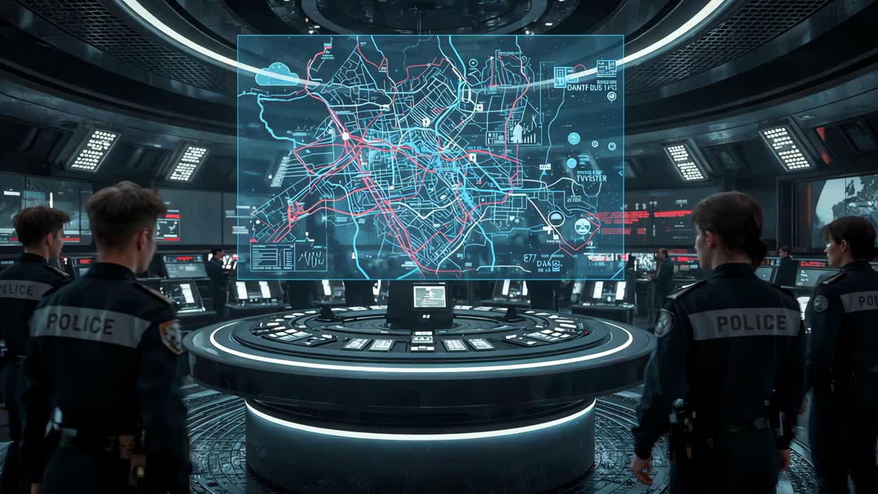Futuristic Police Command Center