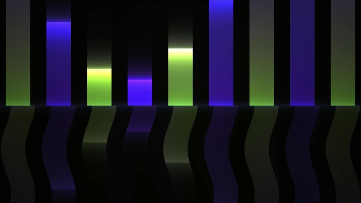 Dynamic Digital Equalizer Bars with Reflection for Music Visualization