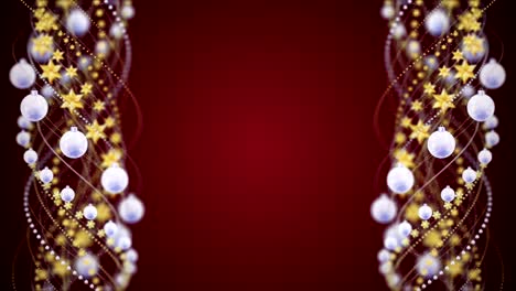 christmas ball and stars, animation, background, rendering, loop