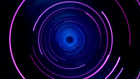 4k loop circular digital hub, rotation graphic element.