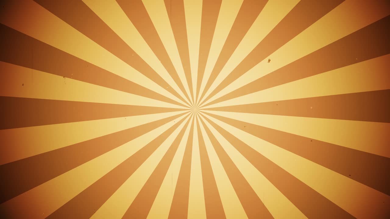 Loop video Background material.sunburst of the illustration rotates.Retro style color.Old film noise.