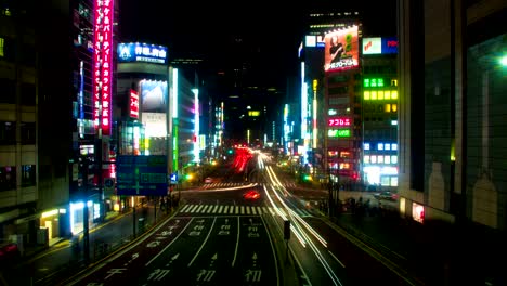 night lapse at shinjuku south side tilt up