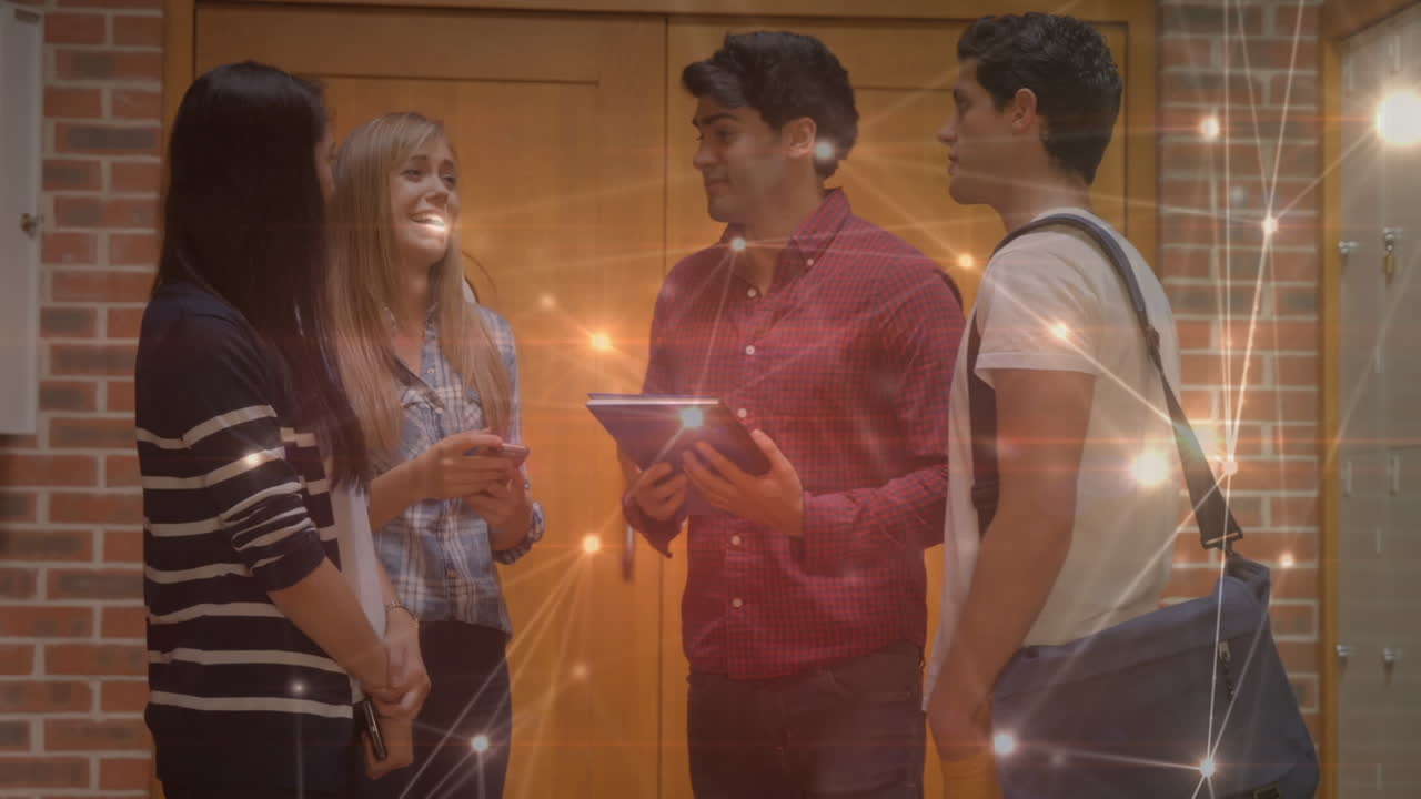 animación de redes de conexiones entre estudiantes en la universidad