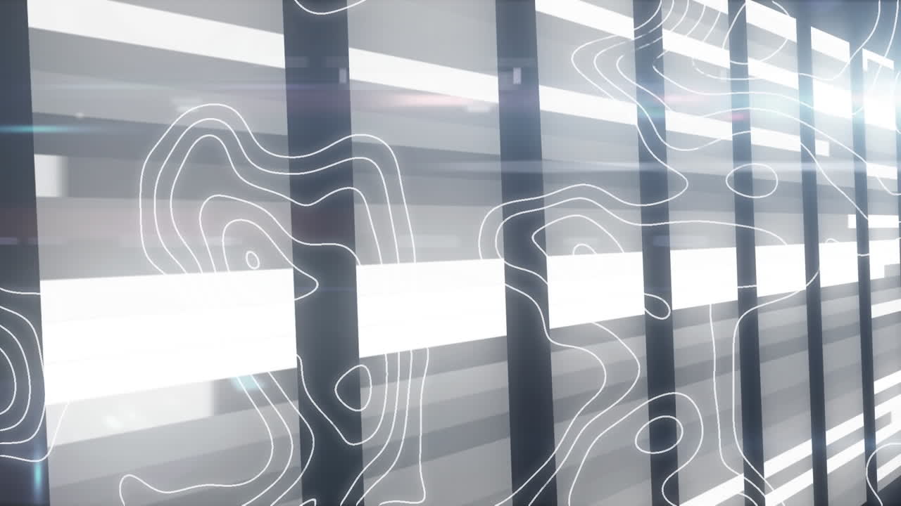 ⁇ 색 지도 선의 애니메이션과 컴퓨터 서버를 통한 데이터 처리