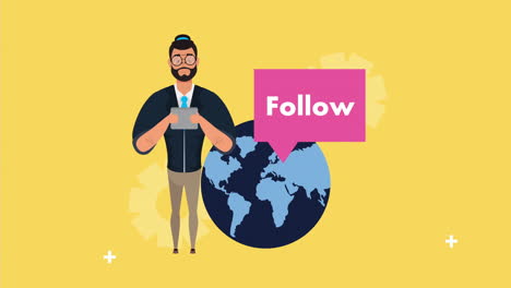 man and planet with search engine optimization