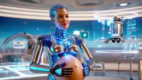 futuristic robot pregnancy