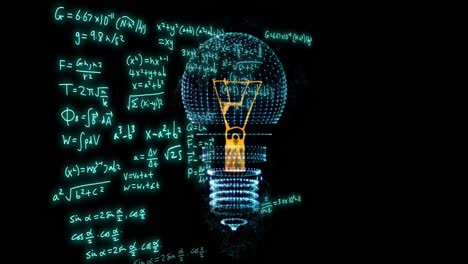 Animation-of-light-bulb-and-mathematical-data-processing