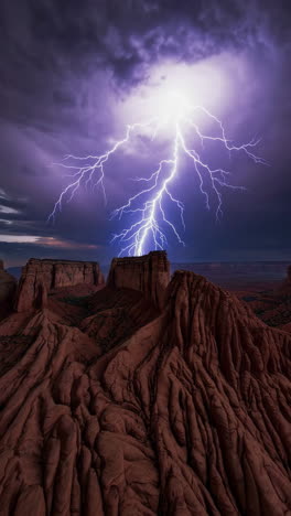 stormy red rock landscape