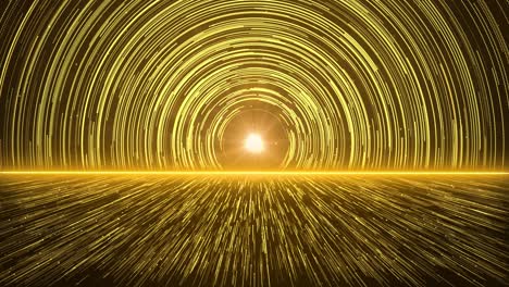 golden glitter background in slow motion loop 3d animation