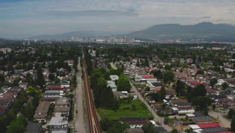 scenic aerial view over the beautiful vancouver, british columbia landscape