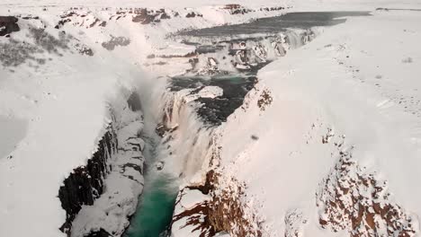 Drone-shot-above-Vatnajokull-glacier-in-Iceland-during-winter