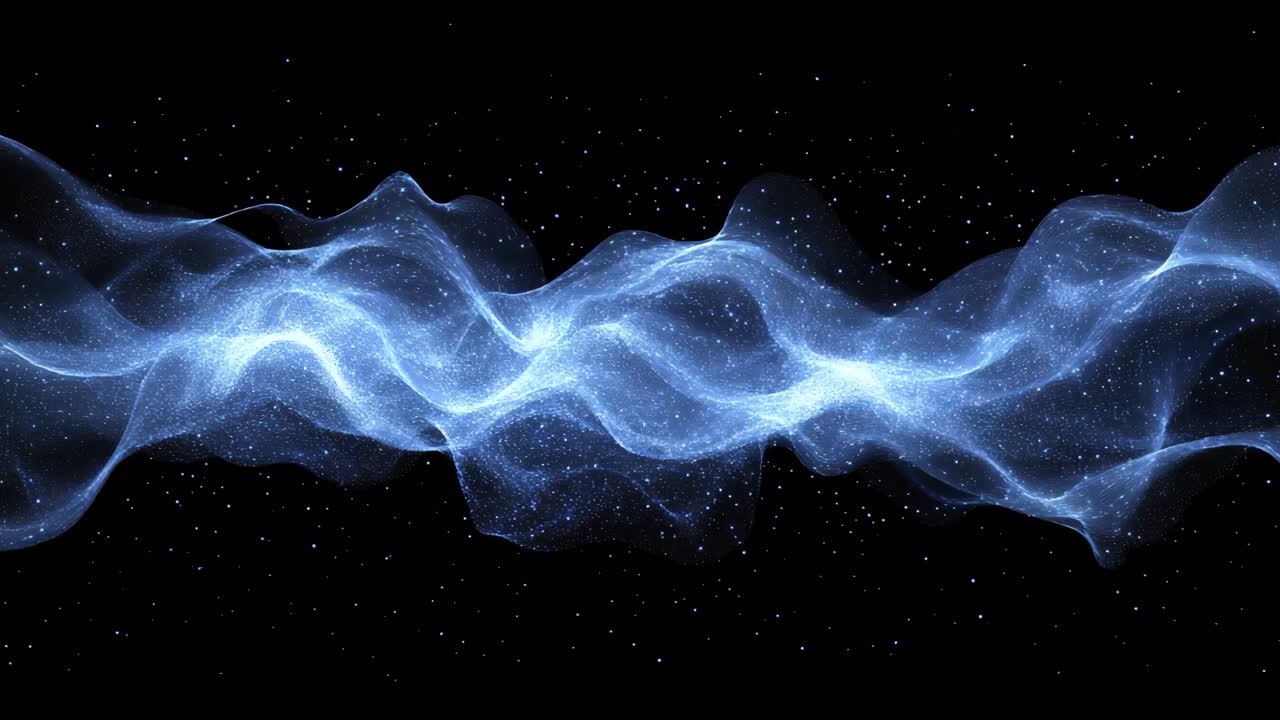 абстрактные светящиеся волны в космосе