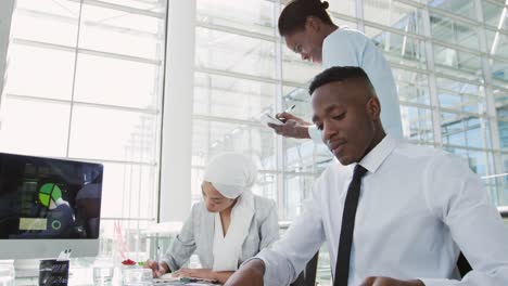 young business people working in a modern office