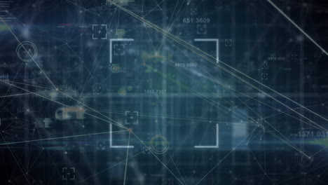 animation of diverse data processing on dark blue background