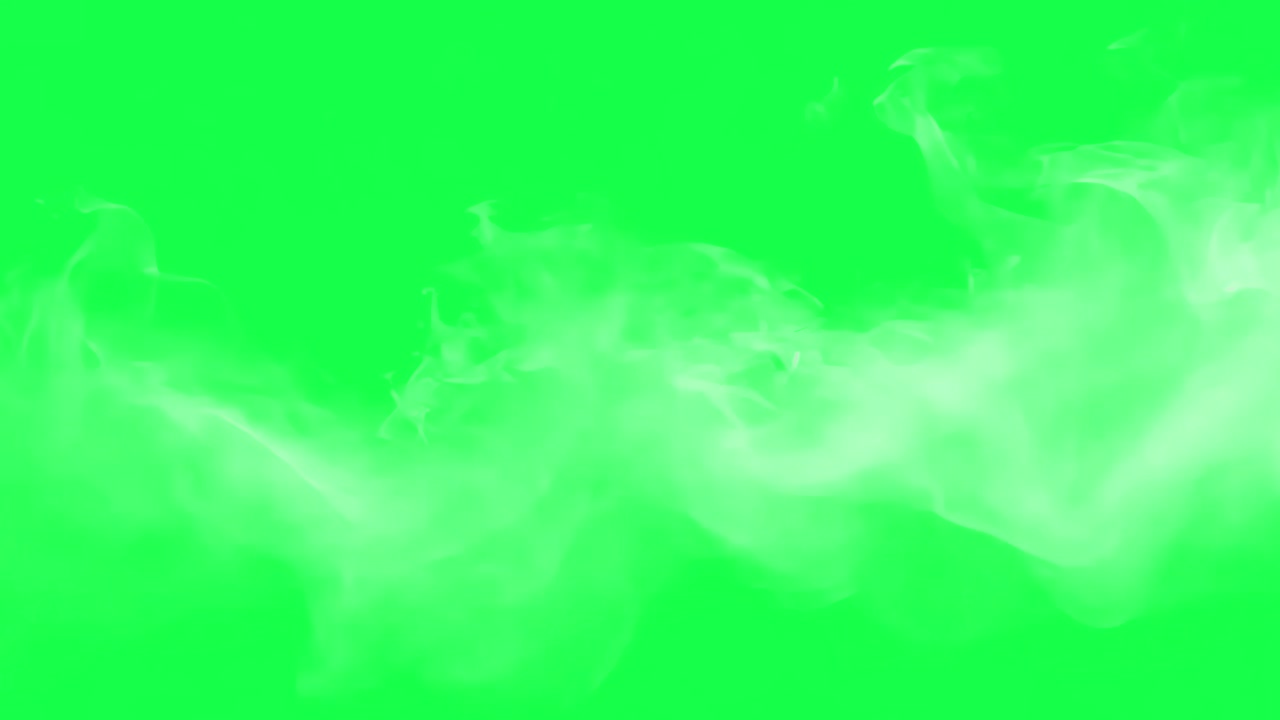 Smoke effect animation, transparent 4K video, green screen