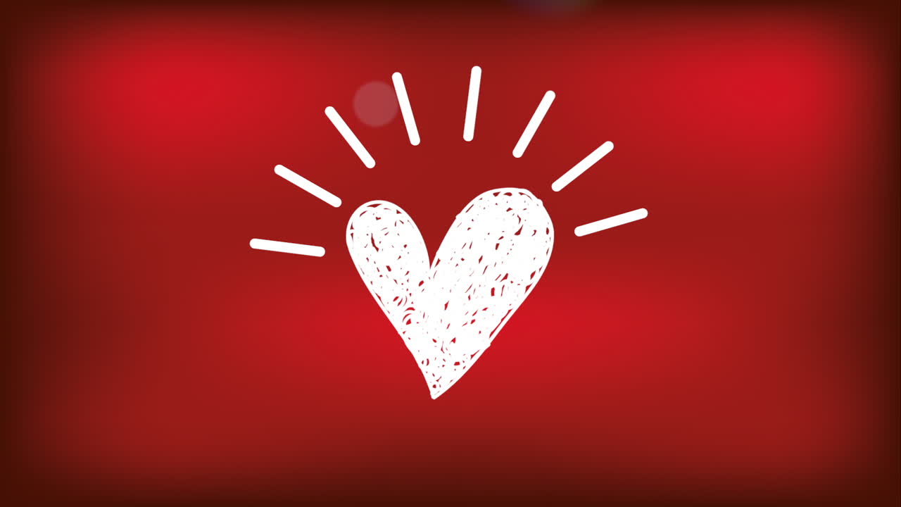 tarjeta de san valentín con animación de amor al corazón