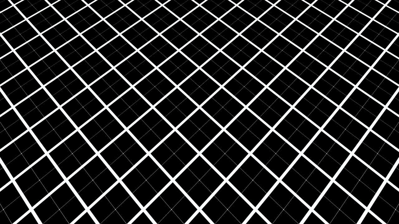 위로 기울어지고 움직이는 검은색과 색의 그래픽 패턴.