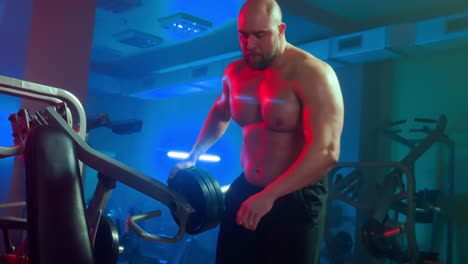 man working out in gym