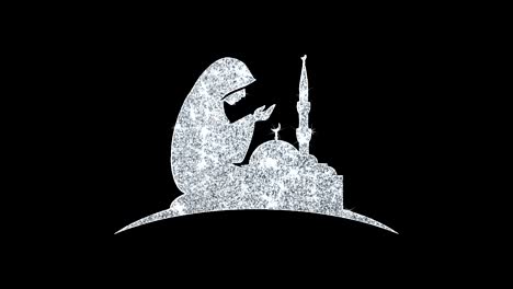 islamic dua namaz praying icon symbol