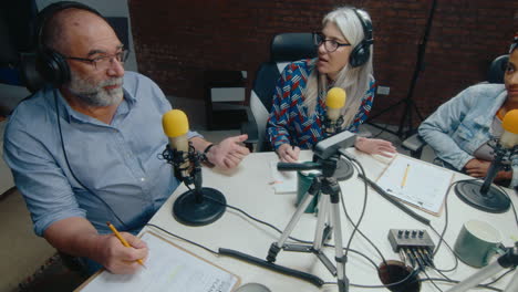 podcast recording session