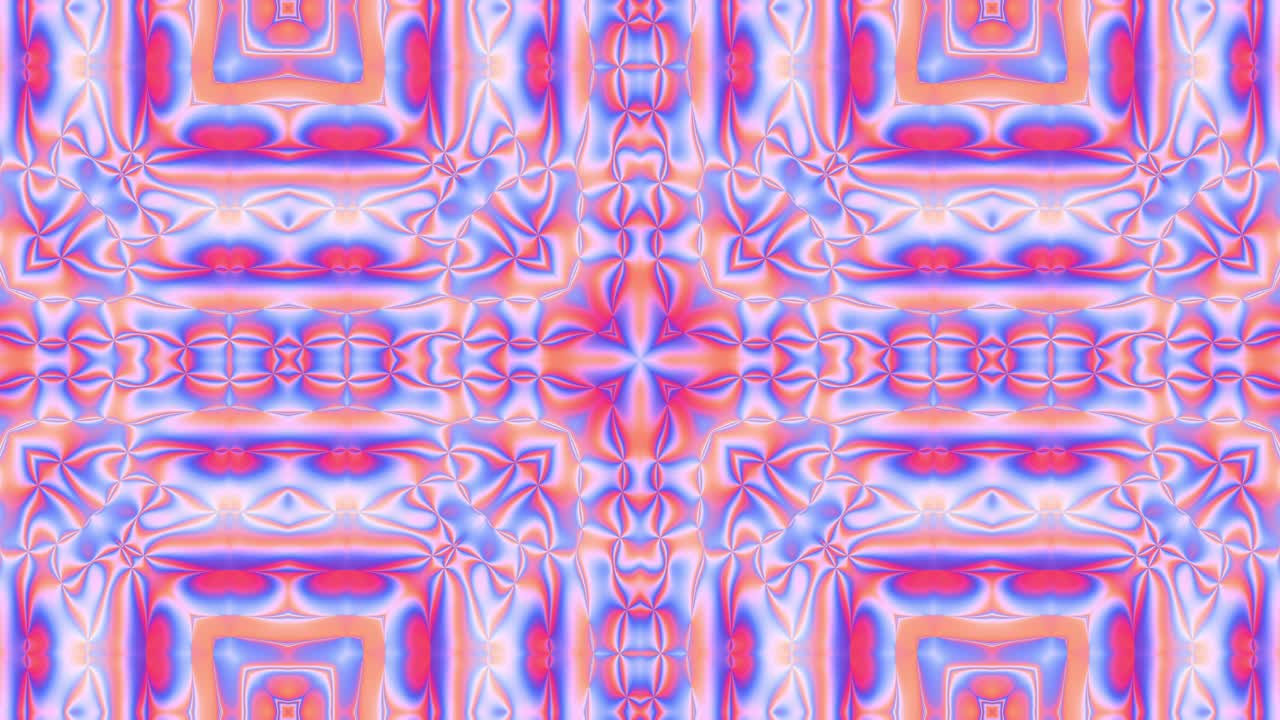 Superficie con un mosaico astratto dinamico e colorato. Animazione di un motivo olografico di tendenza in loop continuo 4K.