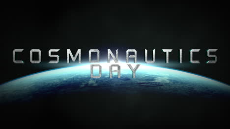 Cosmonautics-Day-with-earth-planet-and-light-of-star-in-galaxy