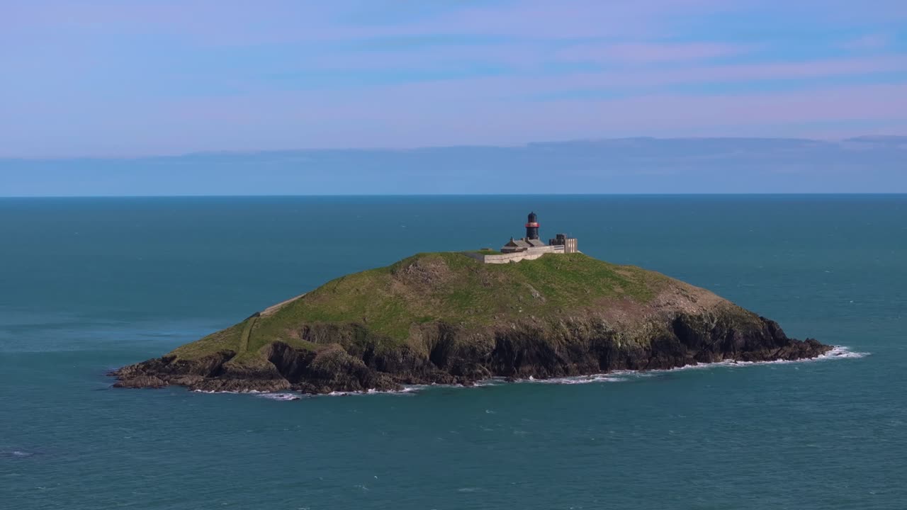 4K Aerial footage capturing the dramatic Ballycotton Lighthouse off the coast of East Cork - Ireland_02