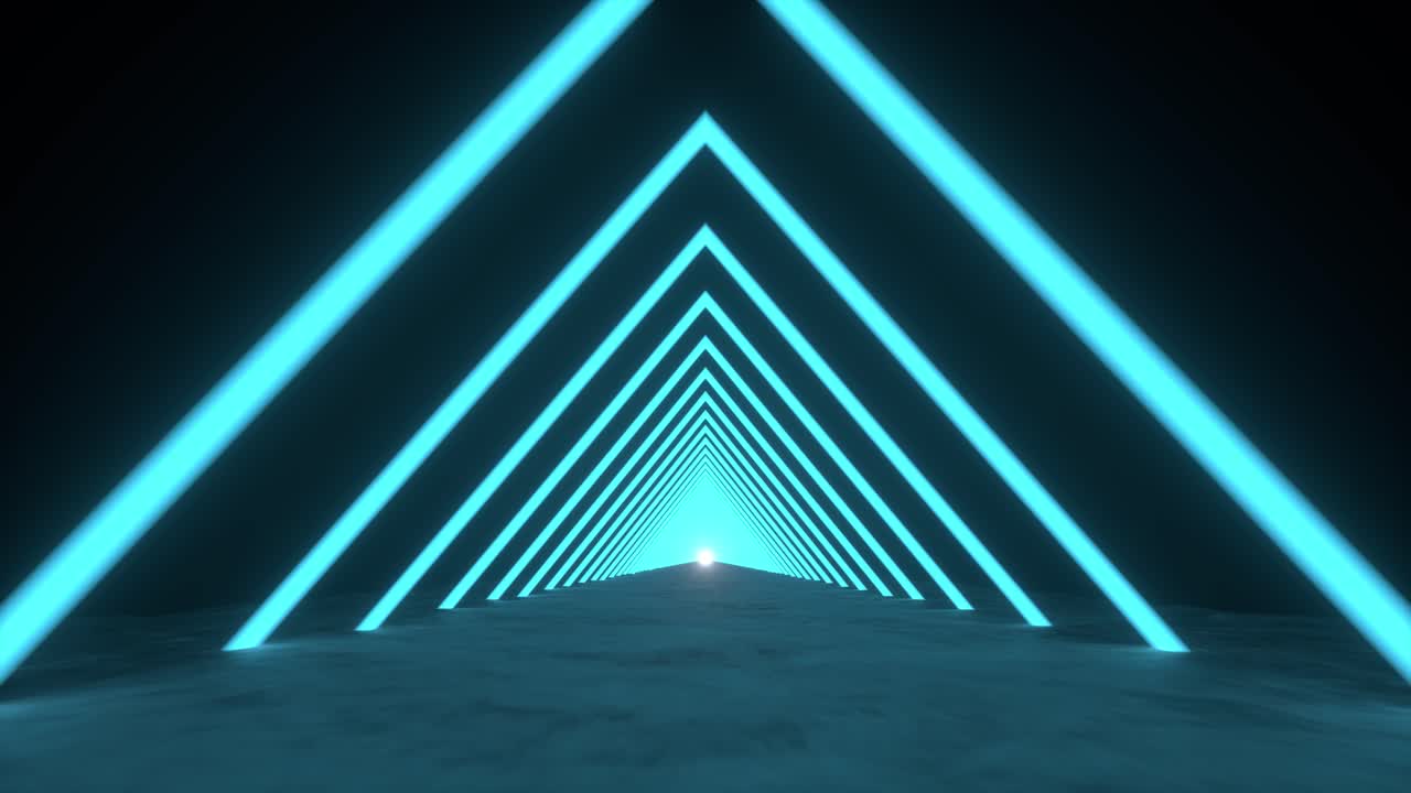 túnel de triángulo de neón